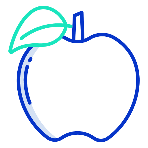 Apple vegetarian vegan food and restaurant icon