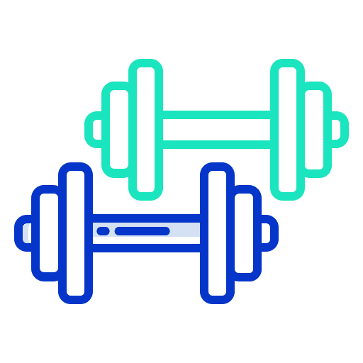 Dumbbel weights sports and competition dumbbel icon