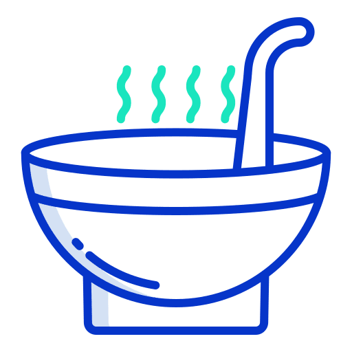 Soup spoon bowl healthy food icon