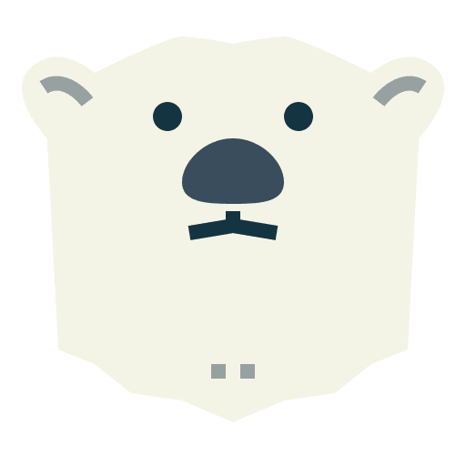 Polar bear animals polar bear mammal icon