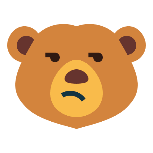 Bear bored animal mammal icon