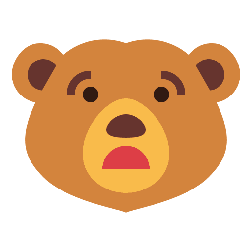 Bear animal surprised animals icon Bear animal surprised animals icon