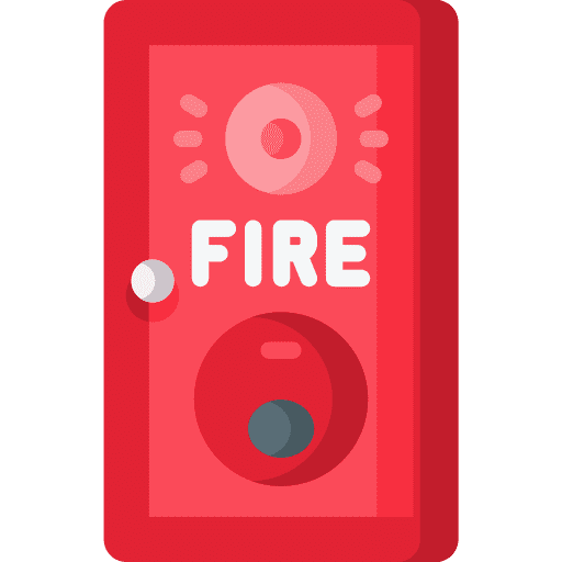 Fire alarm flame electronics smart home icon Fire alarm flame electronics smart home icon