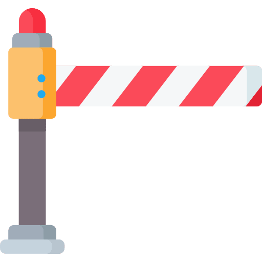 Gate protection toll road safety icon Gate protection toll road safety icon