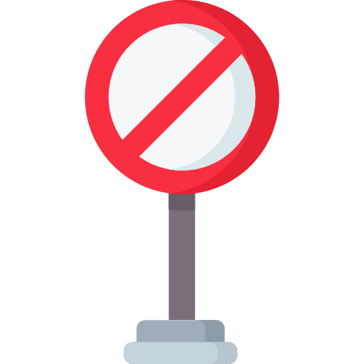 Sign shapes and symbols signaling no sign icon Sign shapes and symbols signaling no sign icon