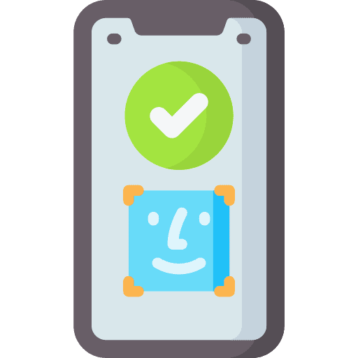 Unlock smartphone communications selfie icon Unlock smartphone communications selfie icon