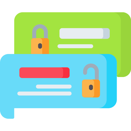 Chat padlock security lock icon Chat padlock security lock icon