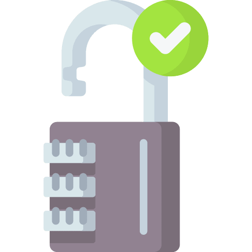 Unlock secure padlock security icon Unlock secure padlock security icon