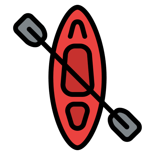 Kayak boat sport canoe icon