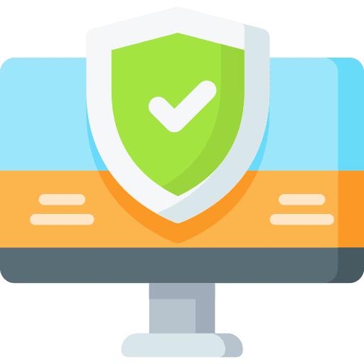 Shield computer protection security icon Shield computer protection security icon