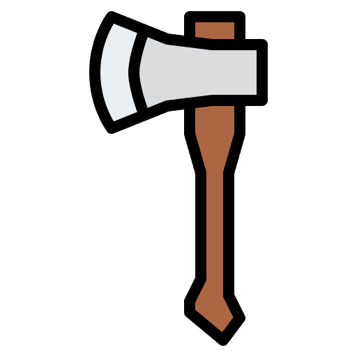 Axe outdoor ax wood cutting icon Axe outdoor ax wood cutting icon