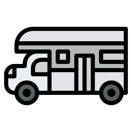 Caravan camping van camping holidays icon Caravan camping van camping holidays icon