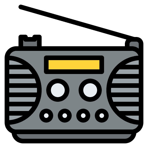 Radio technology camping transistor icon Radio technology camping transistor icon