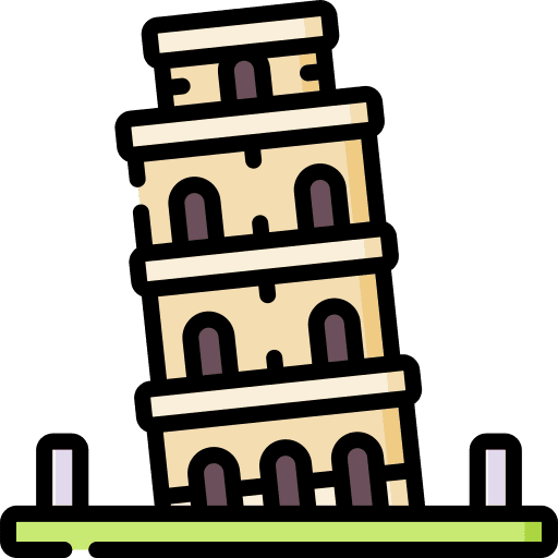 Pisa tower europe tower landmark icon