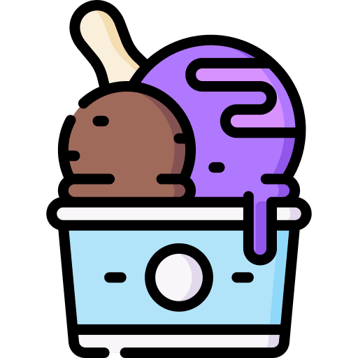 Gelato meal food and restaurant cup icon