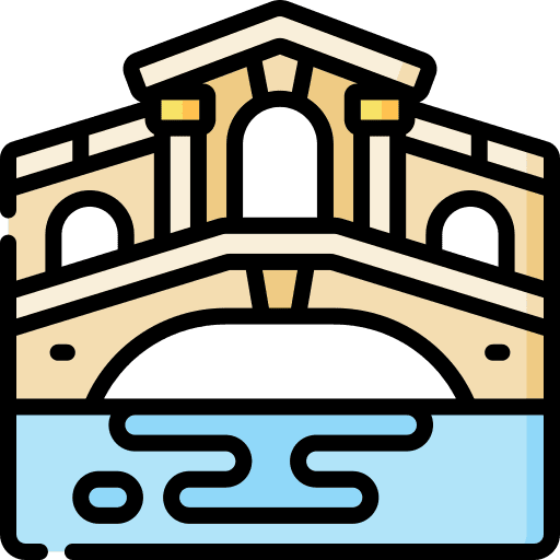 Rialto bridge italy venice canal icon Rialto bridge italy venice canal icon