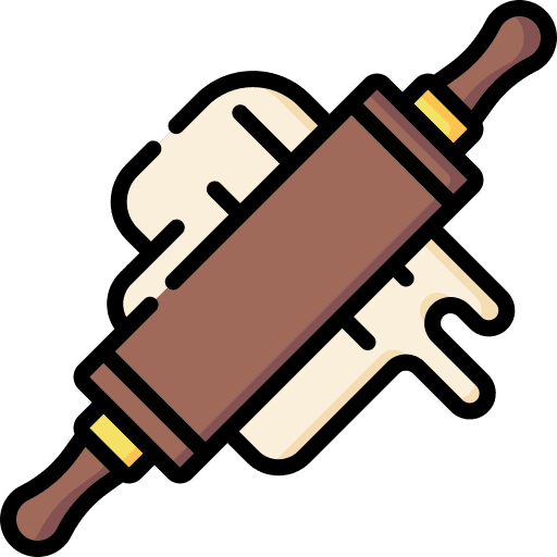 Roller food and restaurant cooking dough icon
