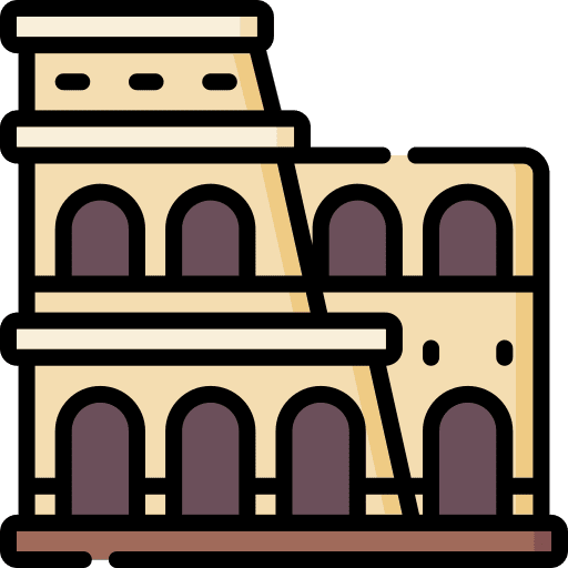 Colosseum italy building architecture and city icon Colosseum italy building architecture and city icon