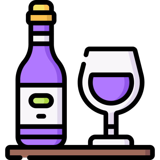 Wine glass alcohol bottle icon Wine glass alcohol bottle icon
