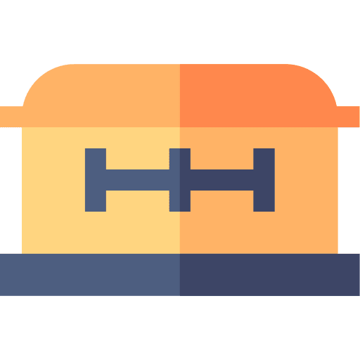 Coffin burial mourning cultures icon