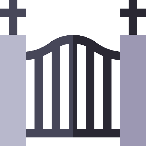 Fence buildings gate architecture and city icon Fence buildings gate architecture and city icon