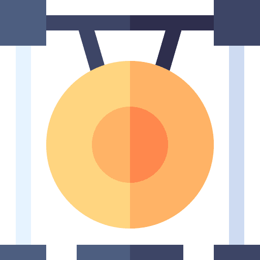 Gong music and multimedia musical instrument percussion icon Gong music and multimedia musical instrument percussion icon