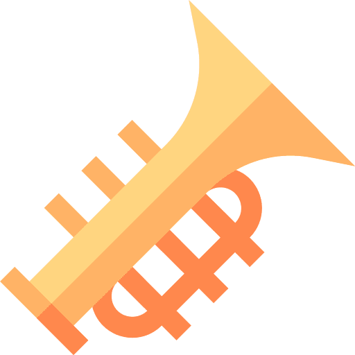 Trumpet music and multimedia orchestra musical instrument icon Trumpet music and multimedia orchestra musical instrument icon