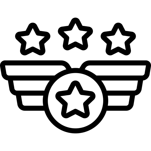 Badge fighter wings pilot icon