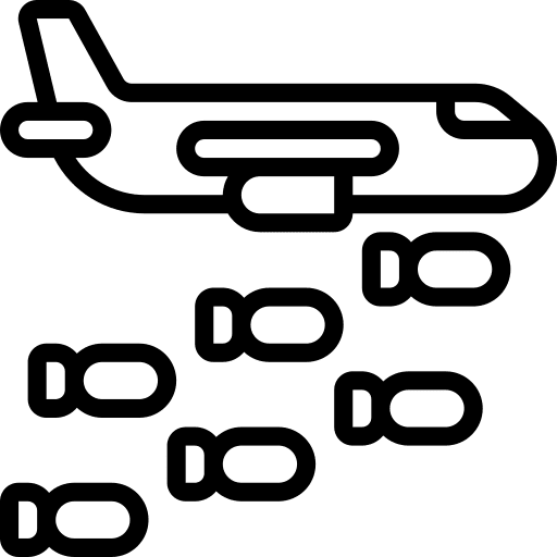 Bomber war security bombs icon