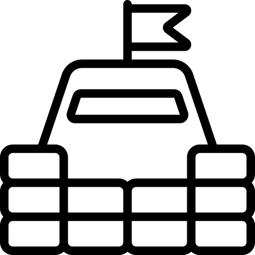 Bunker shelter security war icon