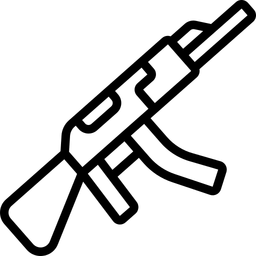 Gun shoot fire weapon icon