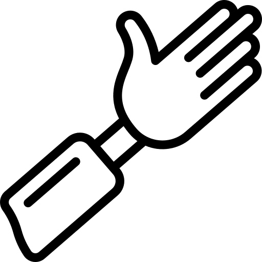 Arm amputee fake limb icon