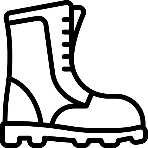 Boot clothing security footwear icon