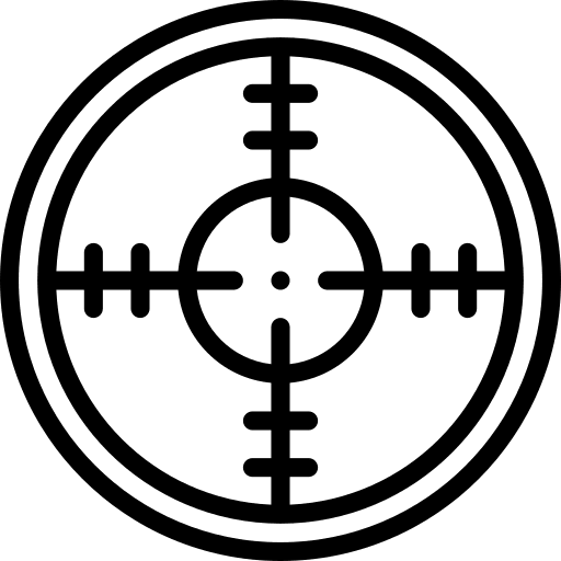 Scope gun target shoot icon