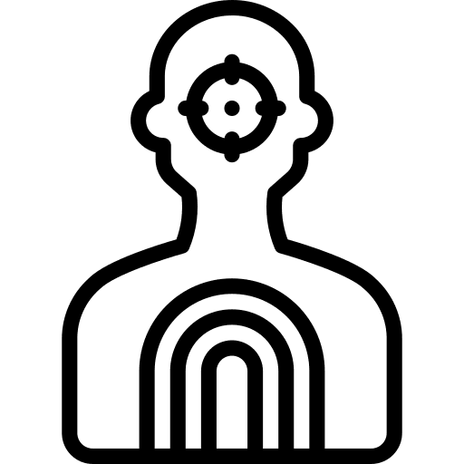 Target accuracy security gun icon
