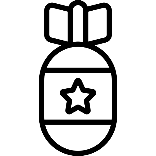 Bomb ammo war security icon