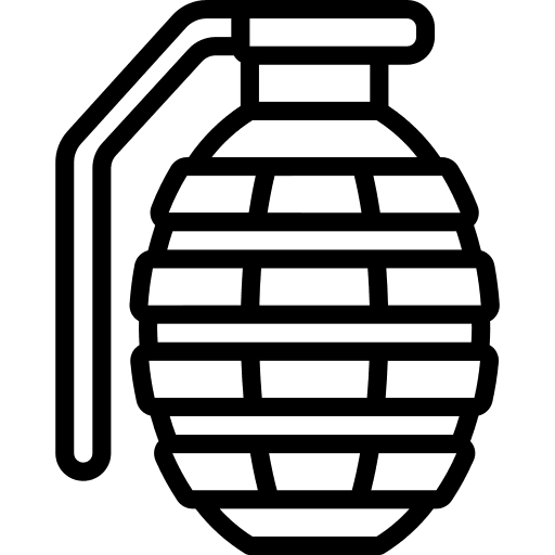 Grenade weapon security explosion icon