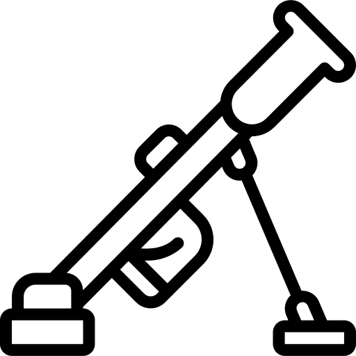 Mortar battle weapon army icon