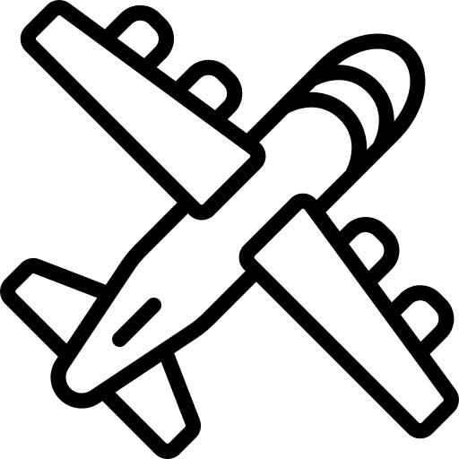 Plane transportation fly army icon
