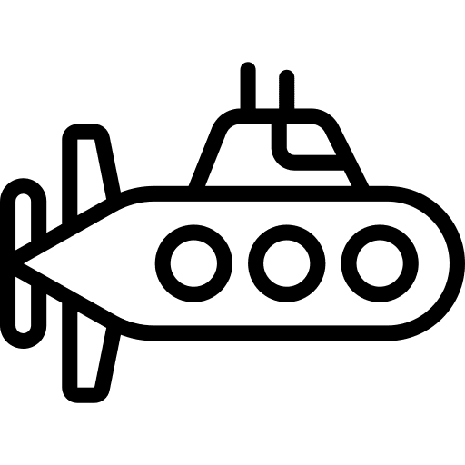 Submarine security navy underwater icon