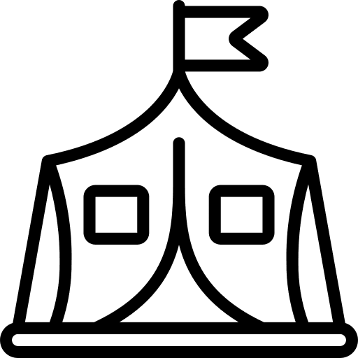 Tent camping tent pitch icon