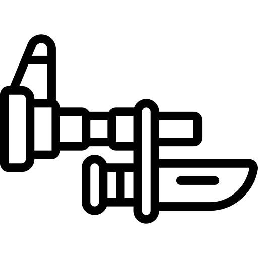 Bayonet fight stab gun icon