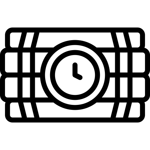 Bomb timer security explosion icon