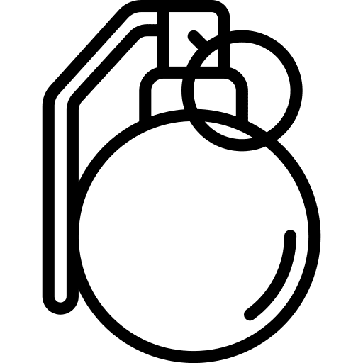 Grenade explosion security grenade icon