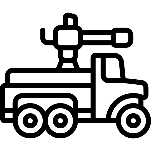 Truck gun truck army icon