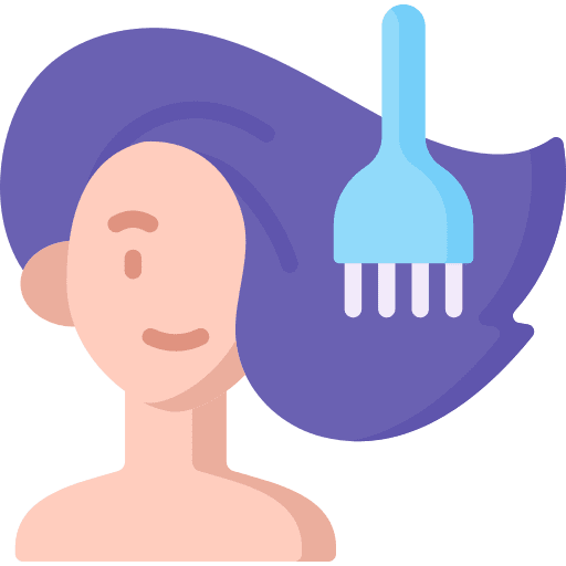 Hair dye hairdresser coloring woman icon