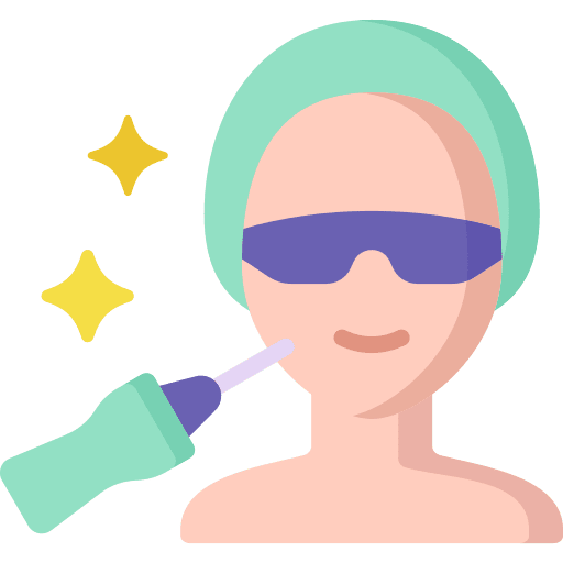 Laser facial treatment treatment beauty icon