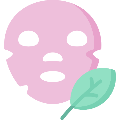 Facial mask spa leaf face mask icon Facial mask spa leaf face mask icon