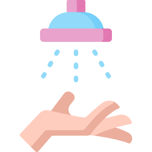 Shower shower head bathroom wellness icon Shower shower head bathroom wellness icon