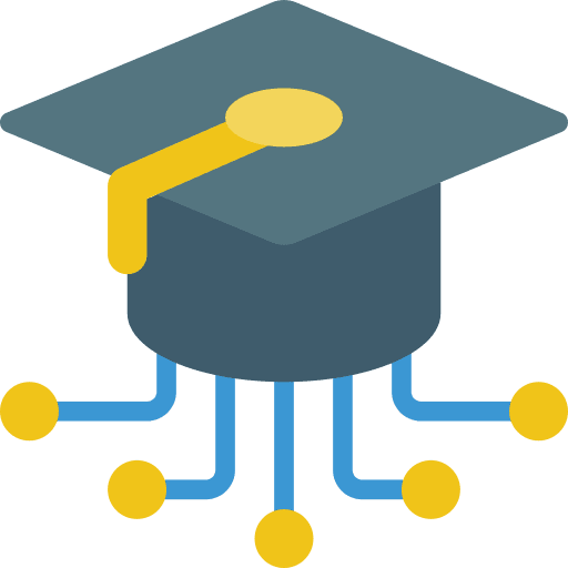 Graduation hat graduate education diploma icon